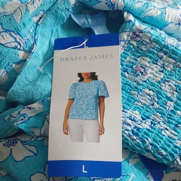 Draper James Blue Floral Blouse - Picture 4 of 4
